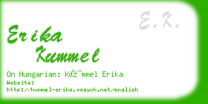 erika kummel business card